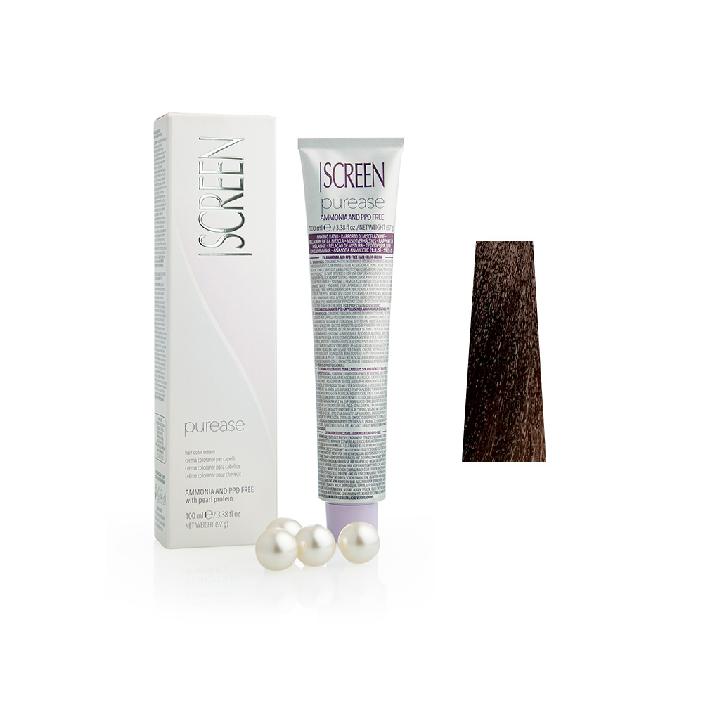 Крем-фарба без аміаку з протеїнами перлів SCREEN Purease 4 Coffee, 100 ml - 1